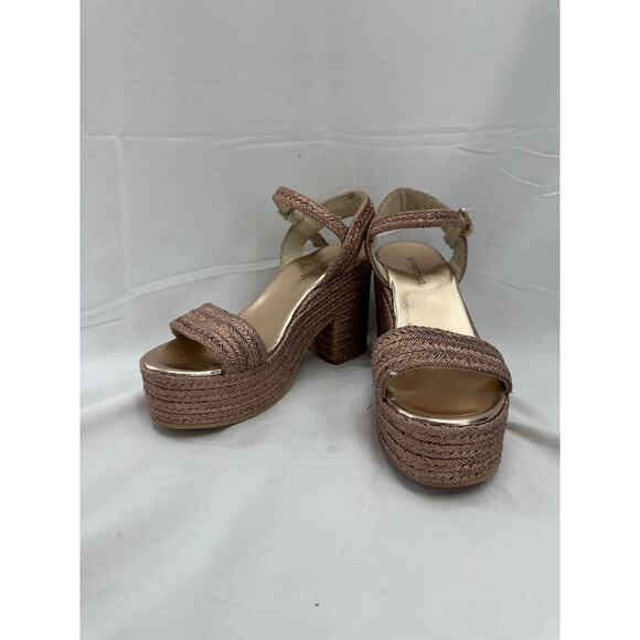 Jeffrey Campbell bronze metallic platform heel sandals 36 - Picture 1 of 5